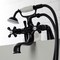 Kingston Brass KS227MB Deck Mount Clawfoot Tub Faucet with Hand Shower, Matte Black KS227MB - alternate 6